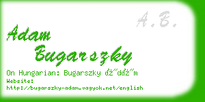 adam bugarszky business card